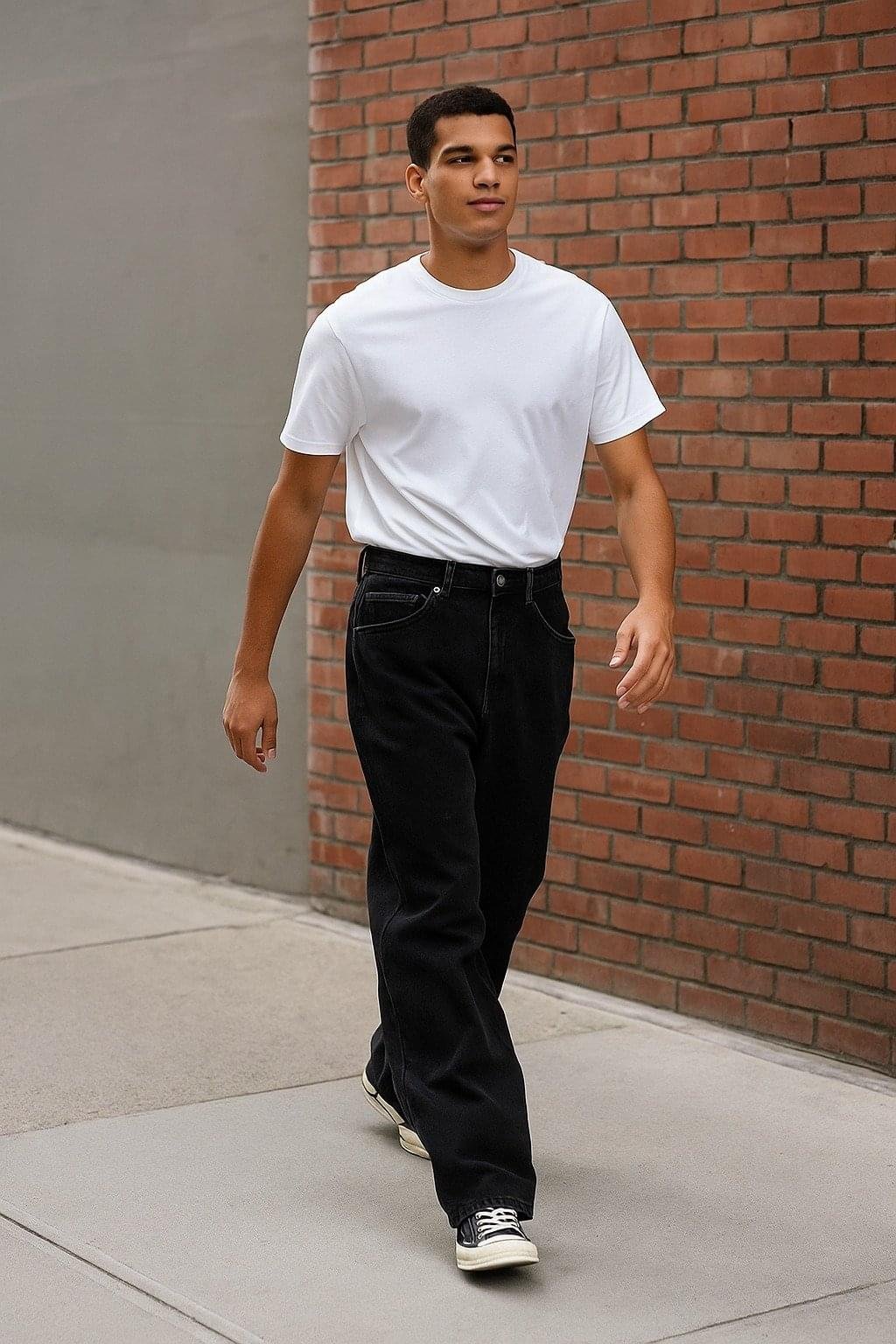 Oversized Baggy Black Jeans – Streetwear Style - Image 3